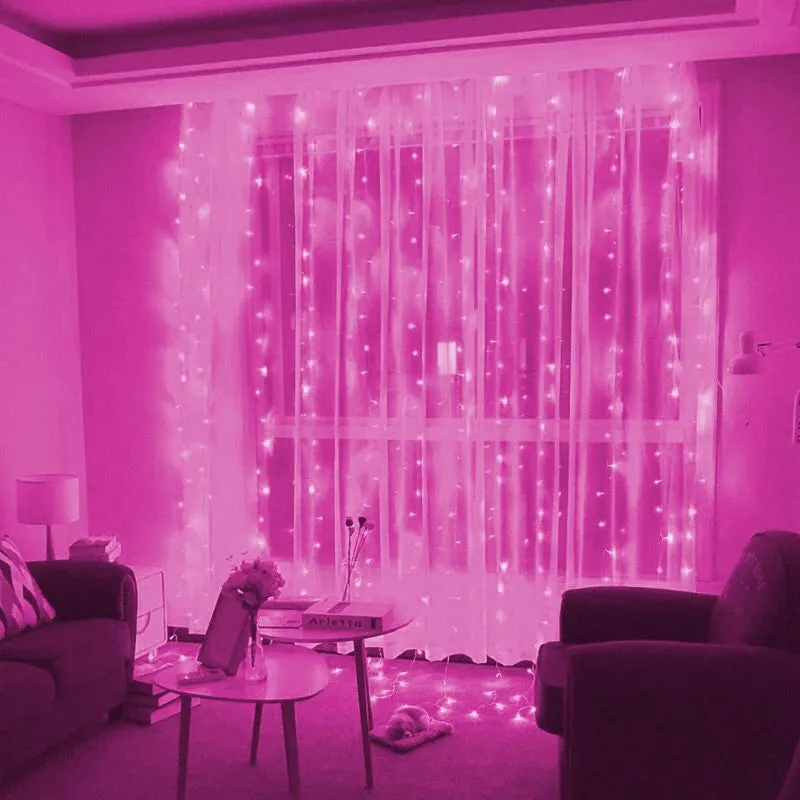 Yeknu 6/4/3M USB Curtain String Lights 8 Modes Bedroom Home Christmas Tree Garland Light Wedding Christmas Holiday Decor Fairy Lights