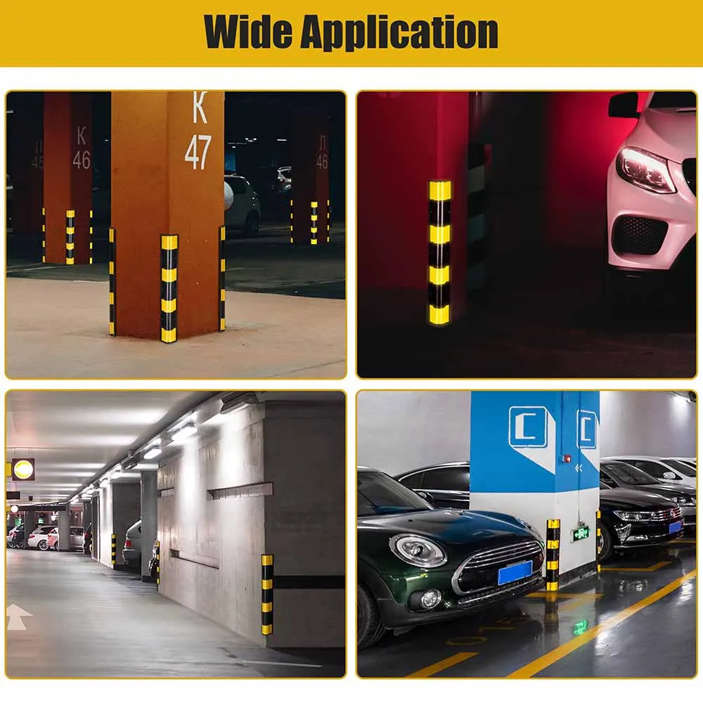 Yescom 2pcs Rubber Corner Guards for Walls Reflective 31" Round