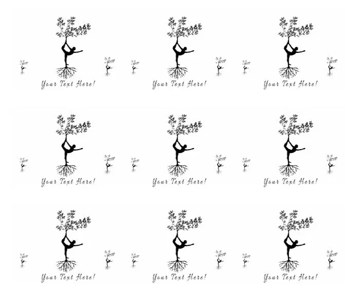 Yoga - Edible Cake Topper, Cupcake Toppers, Strips