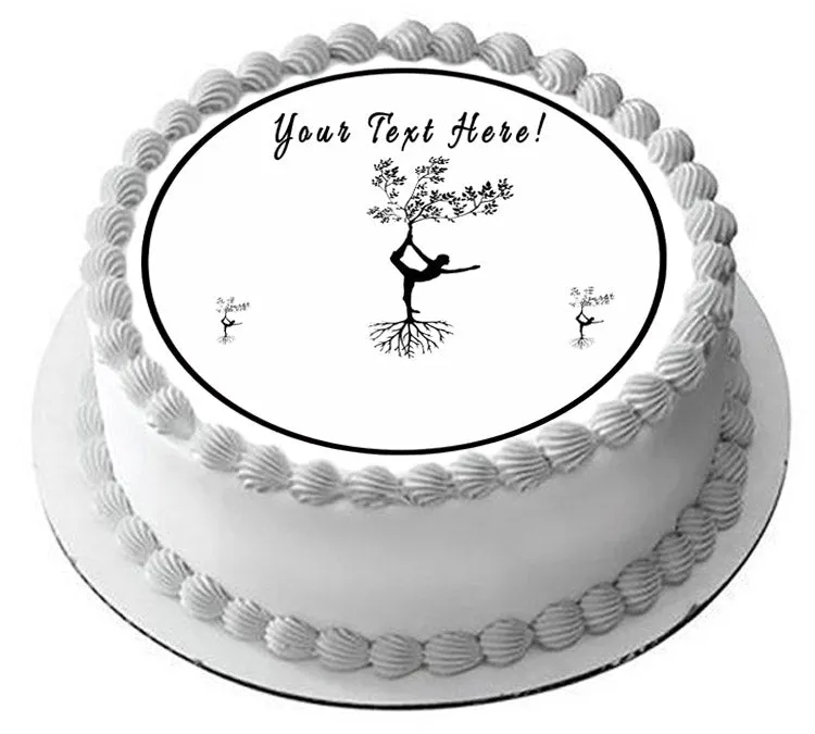 Yoga - Edible Cake Topper, Cupcake Toppers, Strips