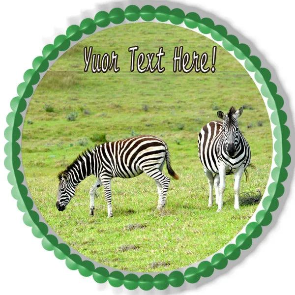 Zebra - Edible Cake Topper, Cupcake Toppers, Strips