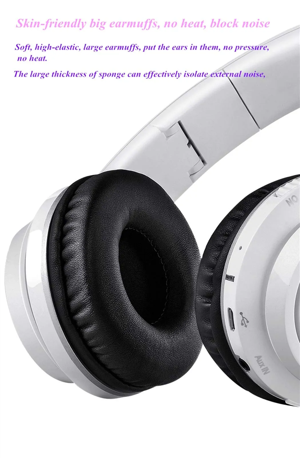 ZYstyle Headphones Wireless Bluetooth Headset Headset Game Headset Mobile Computer Universal Card 4.1 Heavy Subwoofer Long Handset Headphones wireless bluetooth headset bass music n
