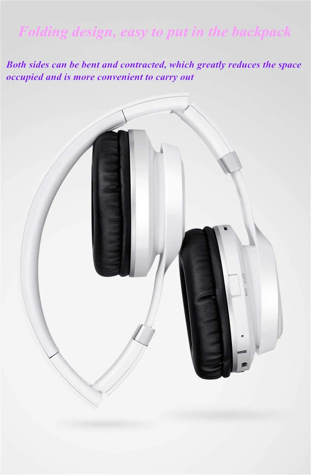 ZYstyle Headphones Wireless Bluetooth Headset Headset Game Headset Mobile Computer Universal Card 4.1 Heavy Subwoofer Long Handset Headphones wireless bluetooth headset bass music n